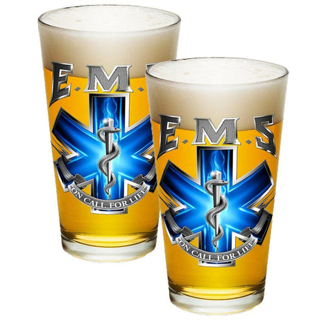 EMS On Call For Life Pint Glasses-Military Republic