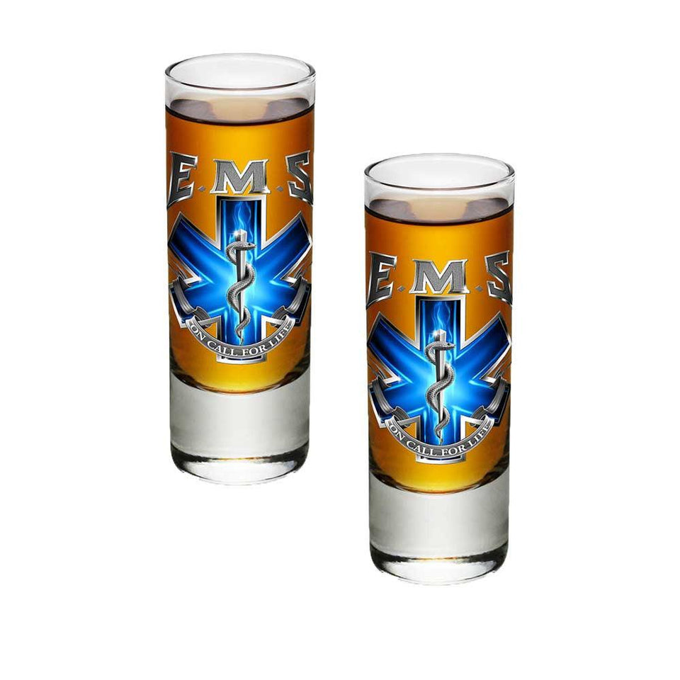 EMS On Call For Life Shot Glasses-Military Republic