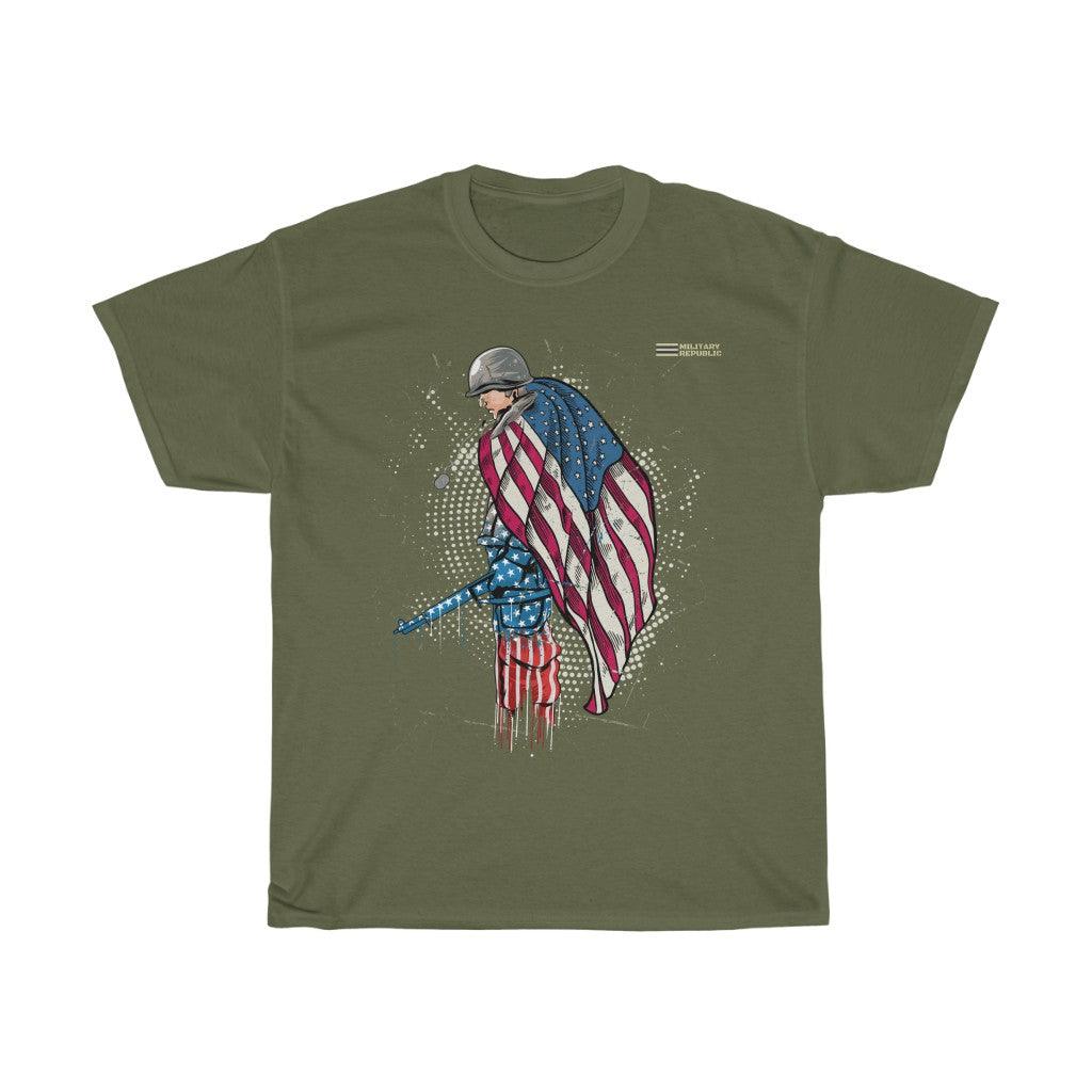 Soldier American Heroes - Veteran T-shirt - Military Republic