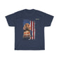 Cocker Spaniel Dog with Distressed USA Flag Patriotic T-shirt - Military Republic