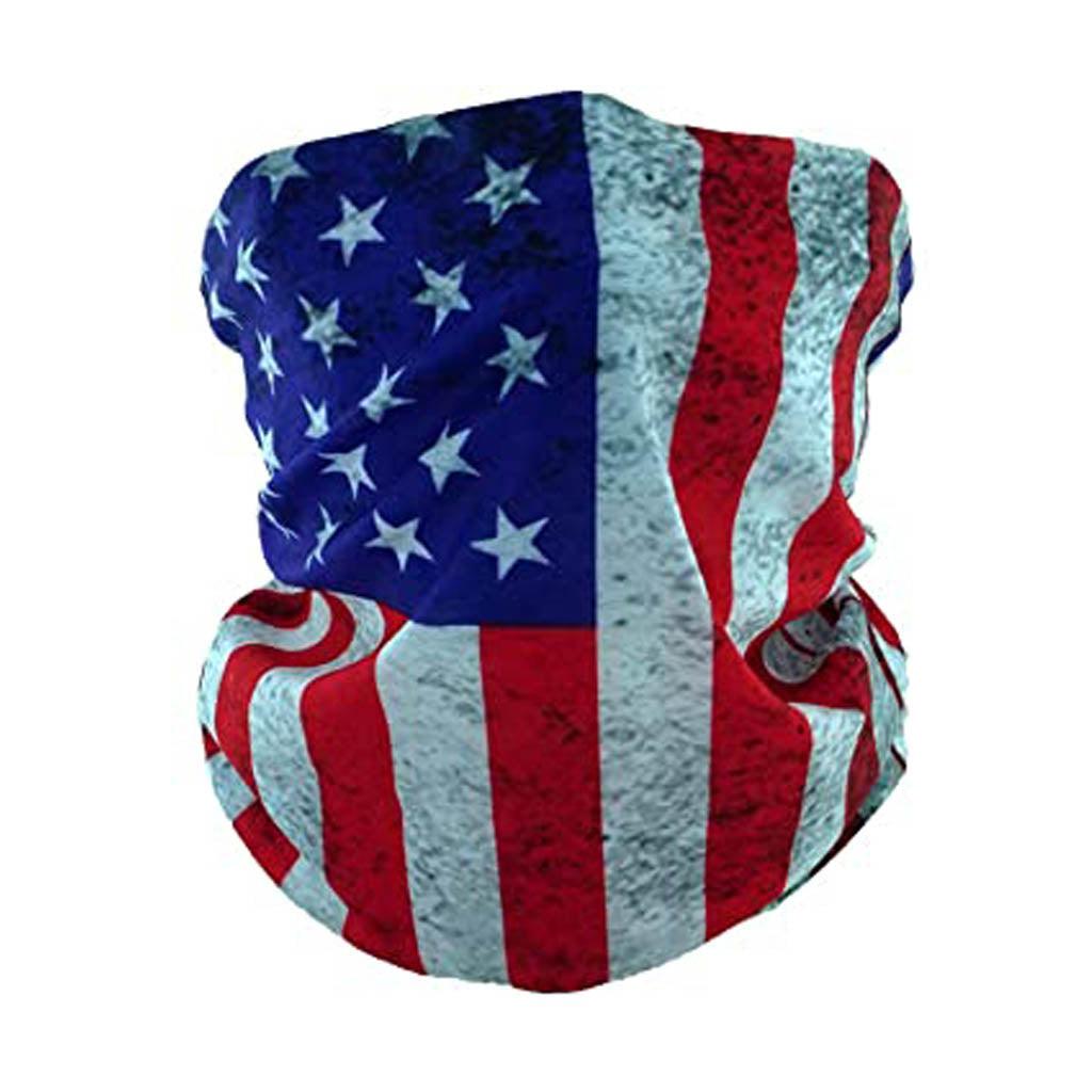 USA Distressed Flag Seamless Tube Half Face Cover - Military Republic