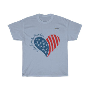 Faith, Family, Freedom Heart Patriotic T-shirt - Military Republic