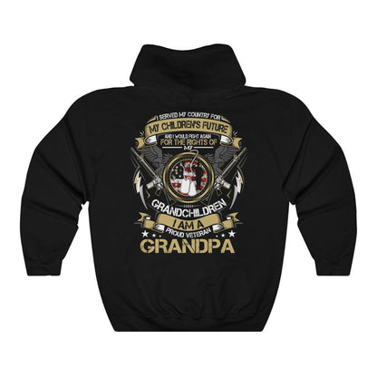 Veteran Grandpa Fought For Children - Will Fight Again for Grandchildren Hoodie - Military Republic