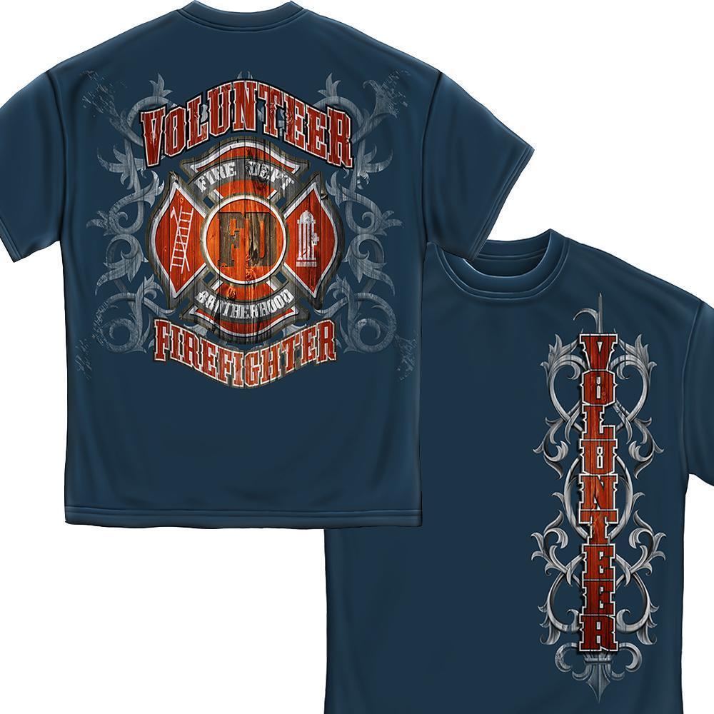 Fire Dept Faded Plank T Shirt-Military Republic