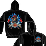 Fire Dog First In Last Out Firefighter Hoodie-Military Republic