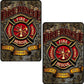 Fire Rescue - Service Before Self Aluminum Sign-Military Republic