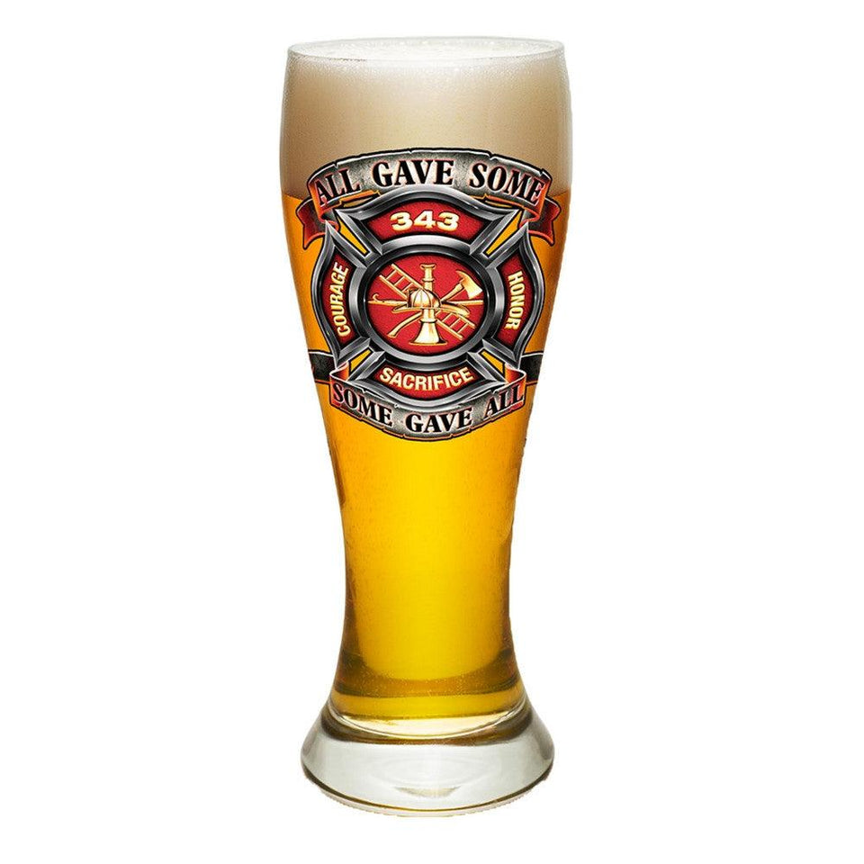 Firefighter 343 All Gave Some Pilsner Glass Set-Military Republic