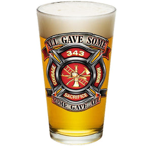 Firefighter 343 All Gave Some Pint Glasses-Military Republic