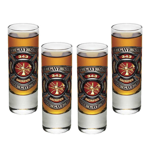 Firefighter 343 All Gave Some Shot Glasses-Military Republic
