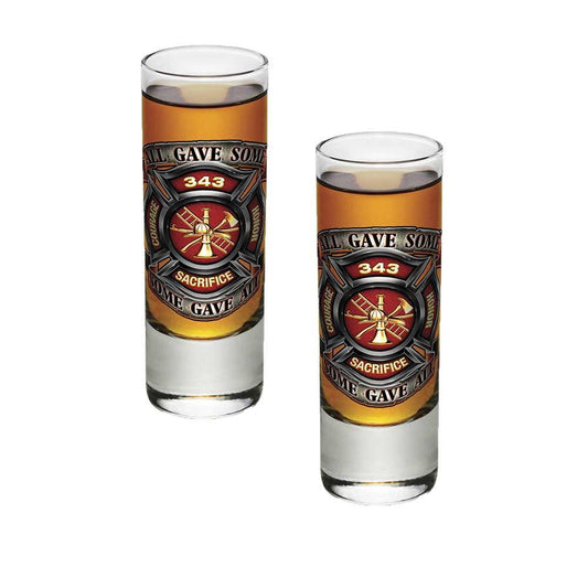 Firefighter 343 All Gave Some Shot Glasses-Military Republic