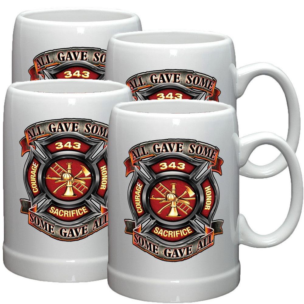 Firefighter 343 All Gave Some Stoneware Mug Set-Military Republic