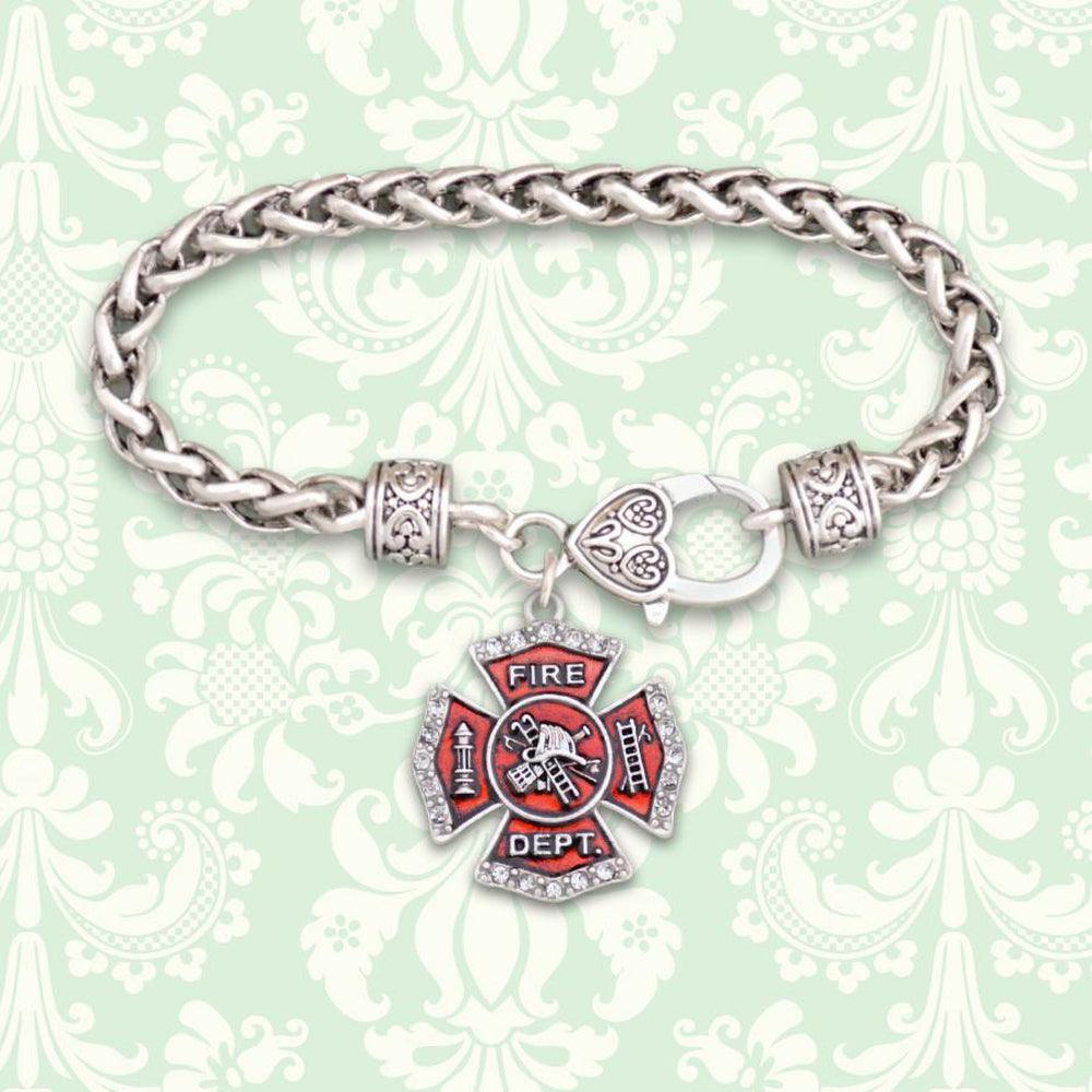 Firefighter Badge Braided Clasp Bracelet-Military Republic