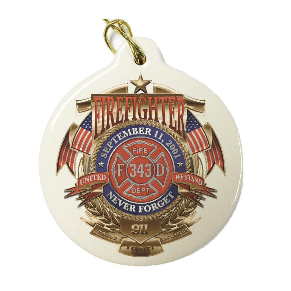 Firefighter Badge Of Honor Christmas Ornament-Military Republic