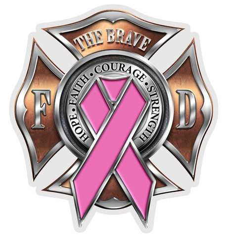 Firefighter - Breast Cancer Awareness Decal-Military Republic