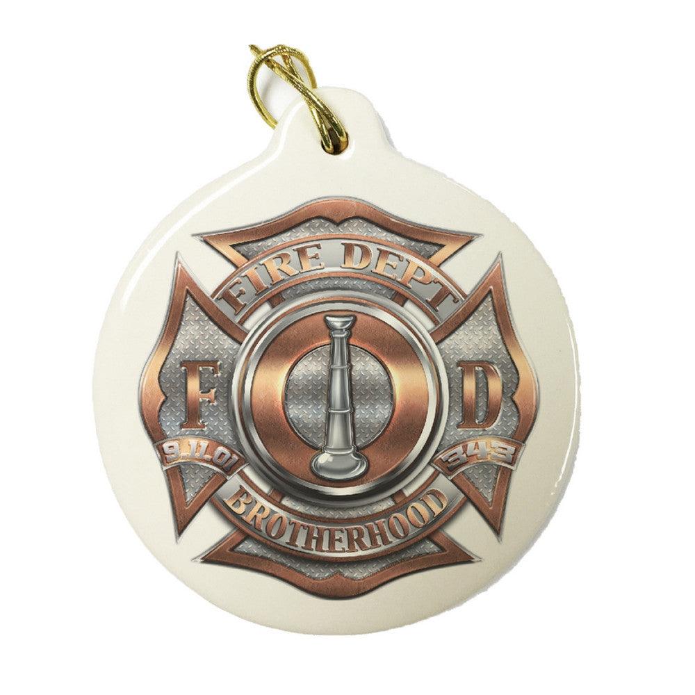 Firefighter Bugle Ranking 1 Christmas Ornament-Military Republic