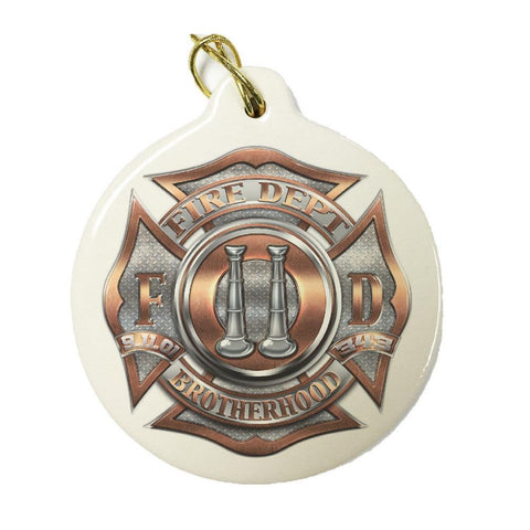 Firefighter Bugle Ranking 2 Christmas Ornament-Military Republic