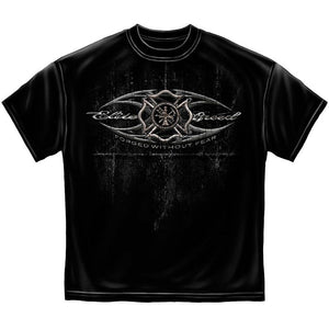 Firefighter Elite Breed Black Silver Foil T Shirt-Military Republic