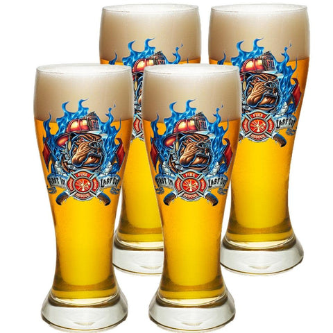 Firefighter First In Last Out Pilsner Glass Set-Military Republic