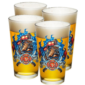 Firefighter First In Last Out Pint Glasses-Military Republic