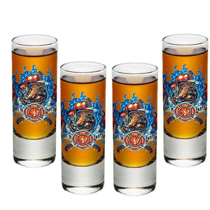 Firefighter First In Last Out Shot Glasses-Military Republic