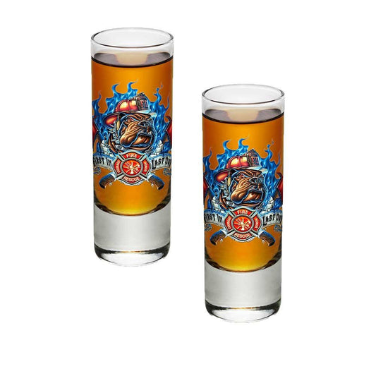 Firefighter First In Last Out Shot Glasses-Military Republic