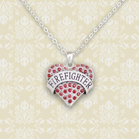 Firefighter Heart Necklace-Military Republic
