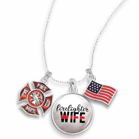 Firefighter Necklace for Wife - Military Republic