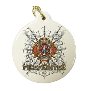 Firefighter Swords Christmas Ornament-Military Republic
