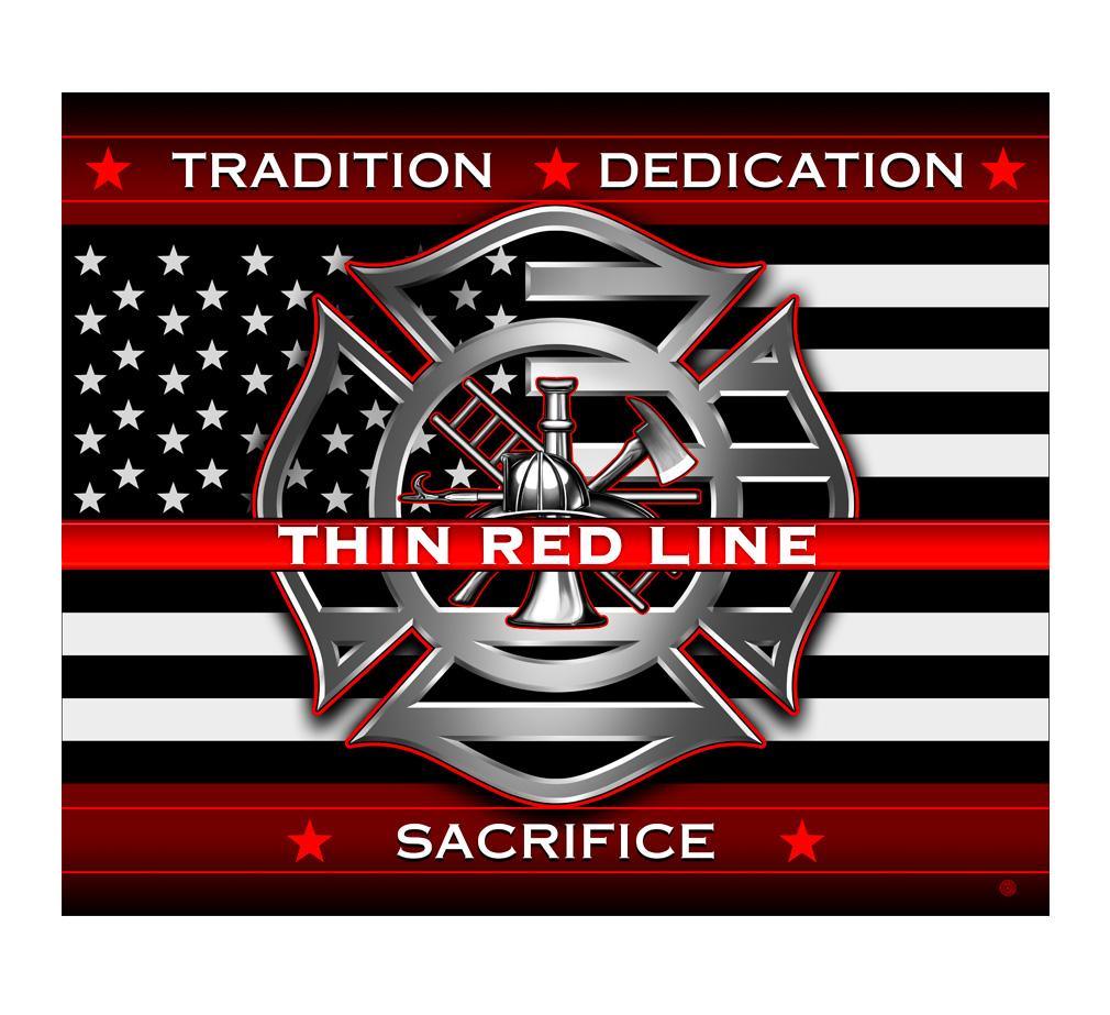 Firefighter Thin Red Line Blanket-Military Republic