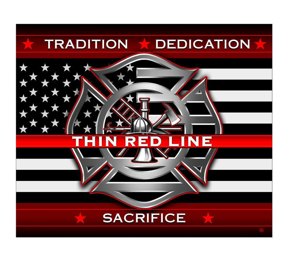 Firefighter Thin Red Line Blanket-Military Republic