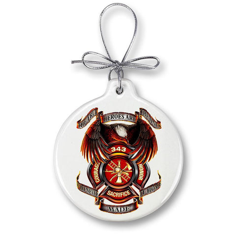 Firefighter True Hero Christmas Ornament - Military Republic