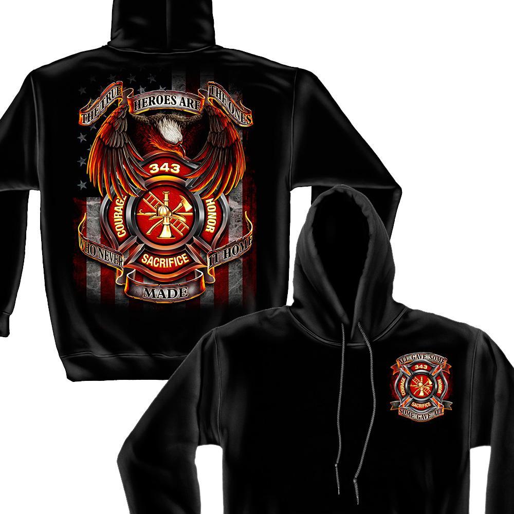 Firefighter True Hero Hoodie-Military Republic