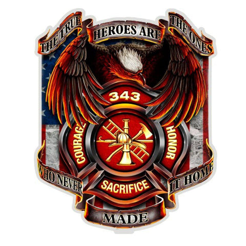 Firefighter True Heroes Decal-Military Republic