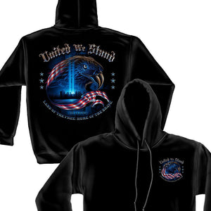 Firefighter United We Stand with Eagle Hoodie-Military Republic