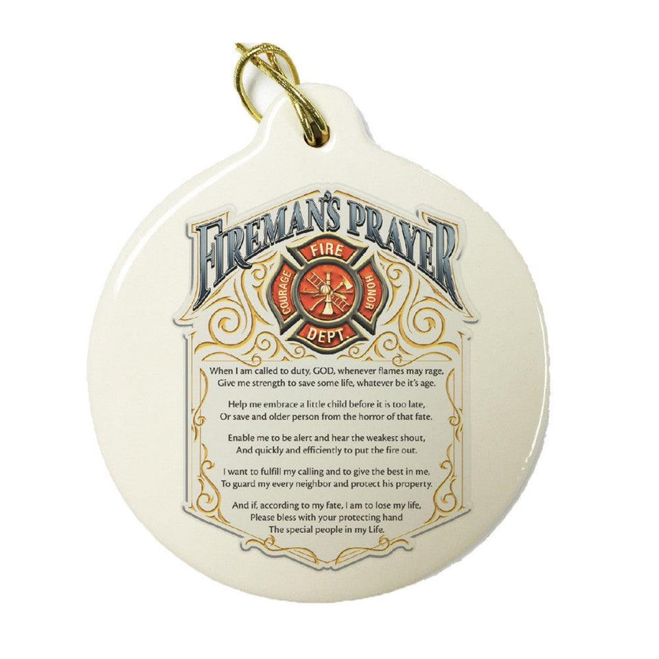 Fireman's Prayer Christmas Ornament-Military Republic