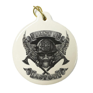 First In Last Out Skull Christmas Ornament-Military Republic
