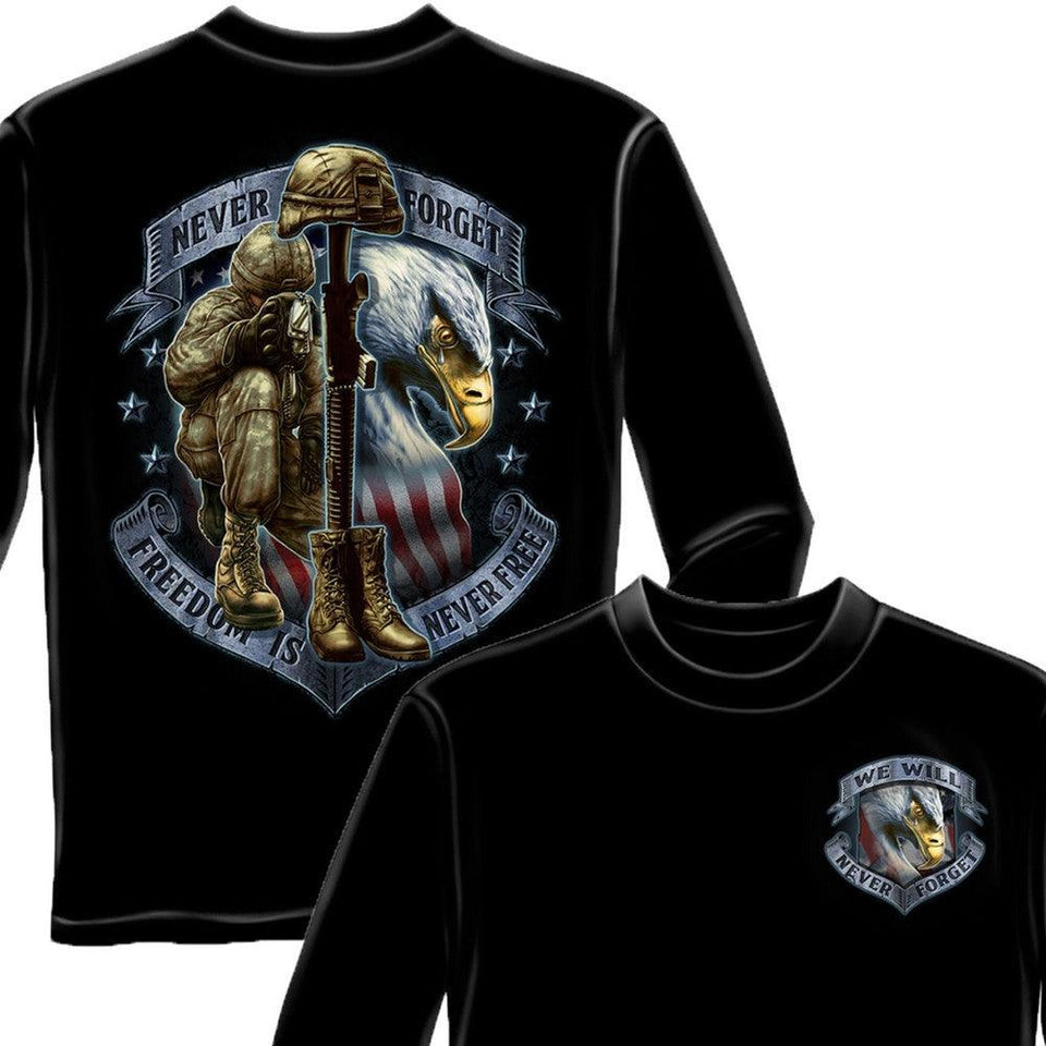 Freedom Is Never Free T Shirt-Military Republic