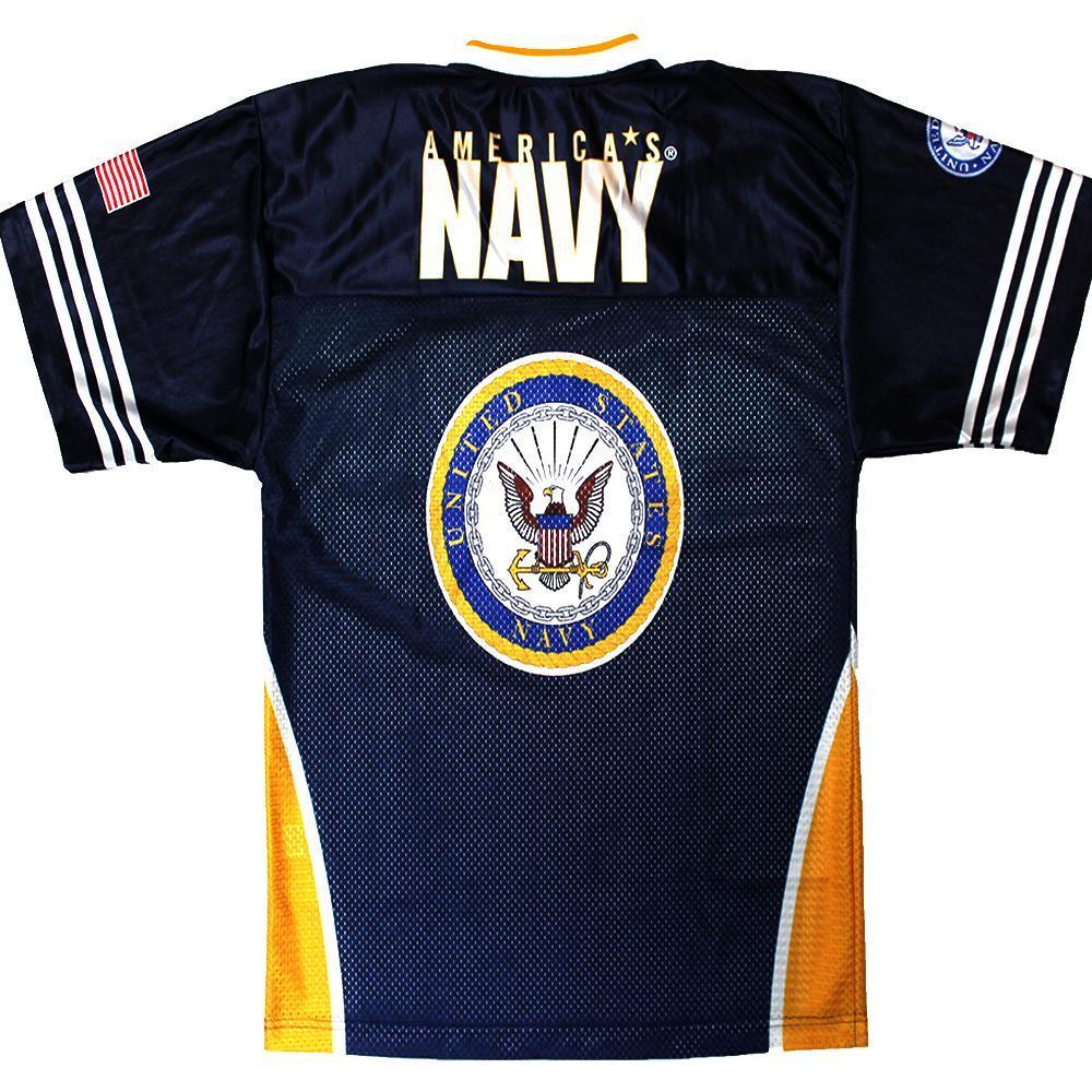 Full-Sublimation Navy Football Jersey-Military Republic