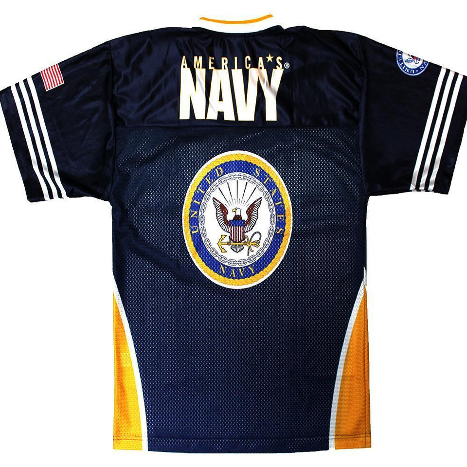 Full-Sublimation Navy Football Jersey-Military Republic