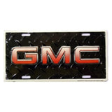 GMC Black Diamond License Plate with Logo in Red - Military Republic