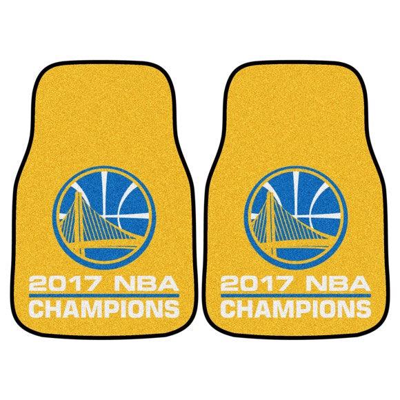 Golden State Warriors 2017 NBA Finals Champions 2Pk Carpet Car Mat Set - Military Republic