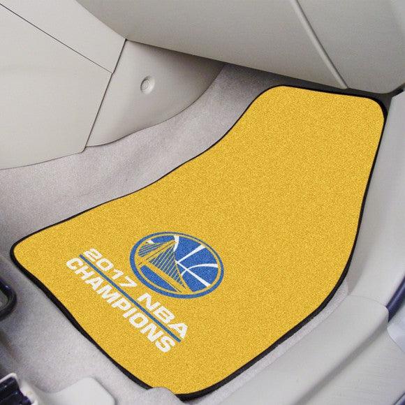 Golden State Warriors 2017 NBA Finals Champions 2Pk Carpet Car Mat Set - Military Republic