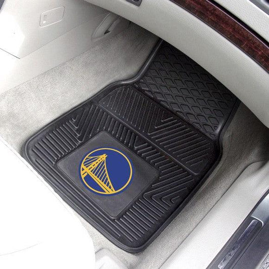 Golden State Warriors 2pk Heavy Duty Vinyl Car Mat Set - Military Republic