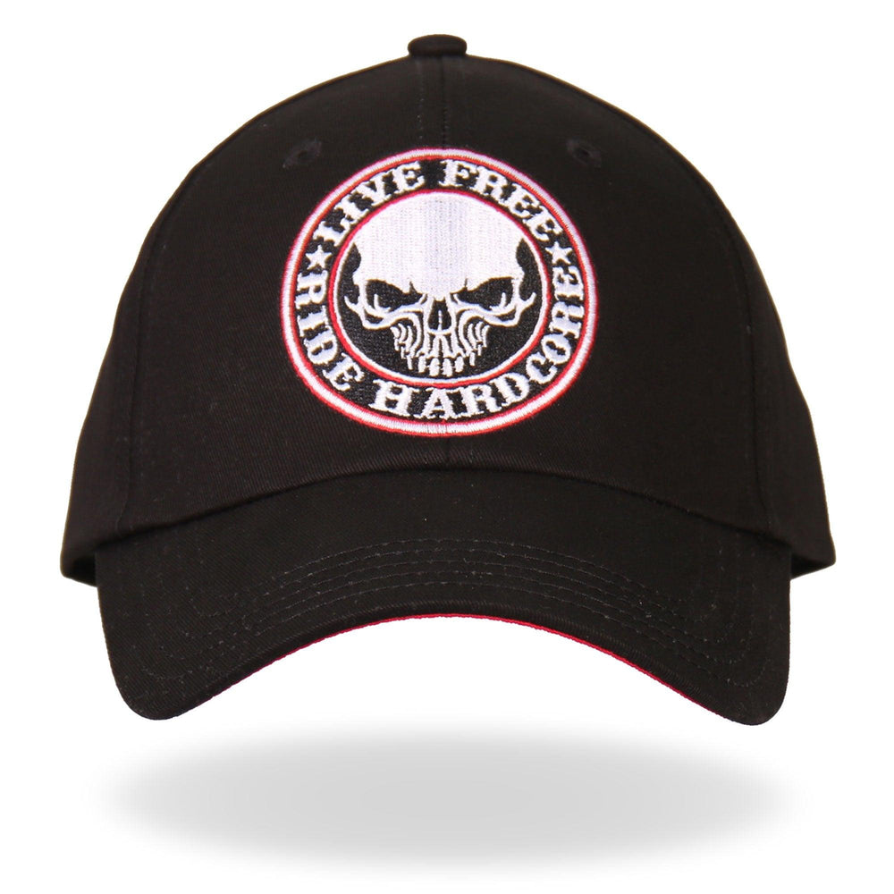 Live Free Ride Hardcore Biker Baseball Cap - Military Republic