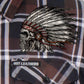 Long Sleeve Headdress Biker Flannel Shirt for Men - Military Republic