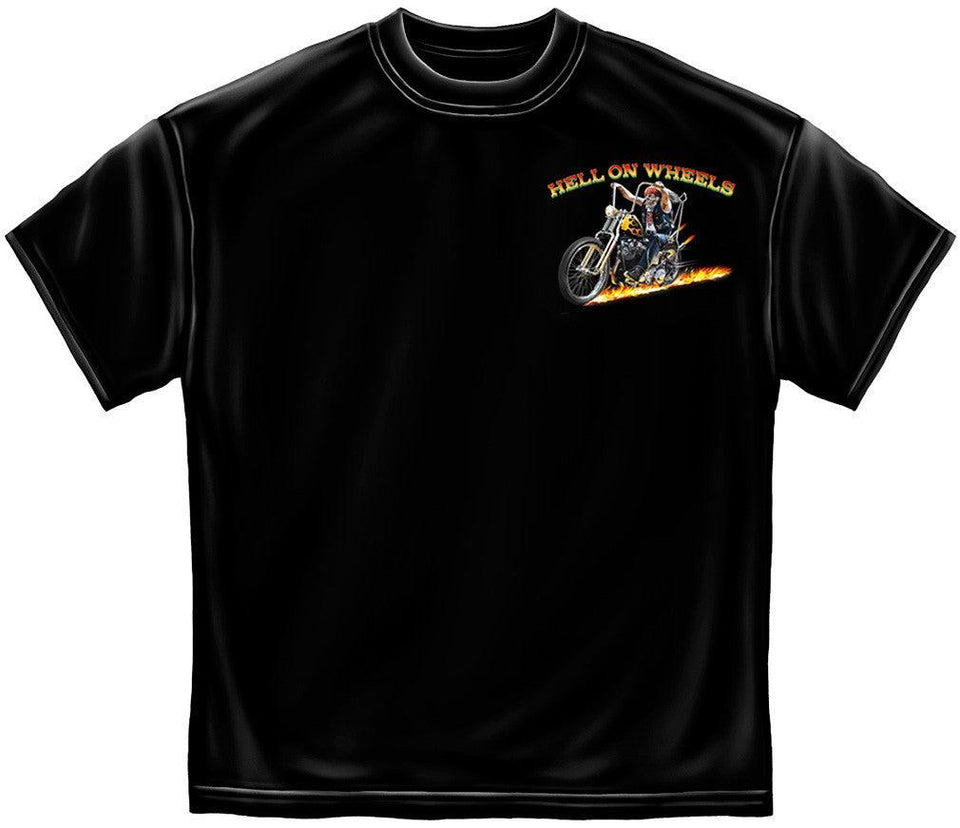 Hell On Wheels Black Hot Rods T-Shirt-Military Republic