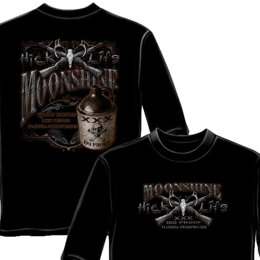 Hick Life Moonshine Long Sleeve Shirt-Military Republic