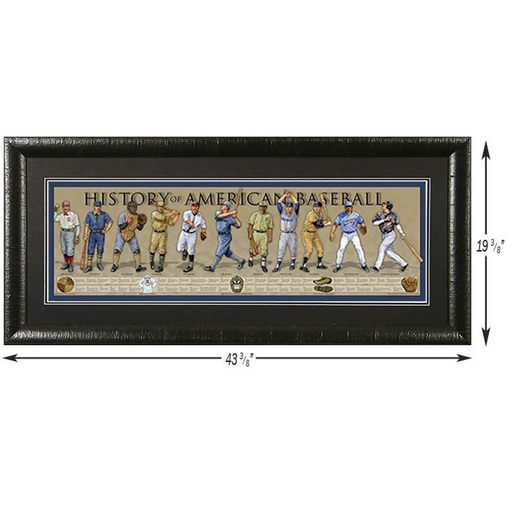 History of the American Baseball - Framed Poster - Military Republic