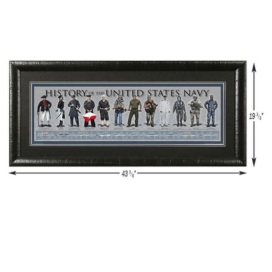 History of the US Navy - Framed Poster - Military Republic