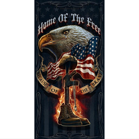 Home Of The Free - Because Of The Brave Blanket-Military Republic